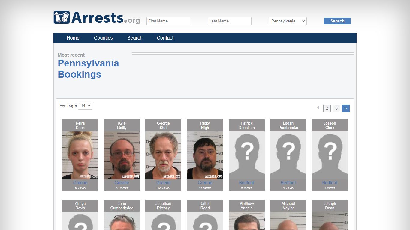 Pennsylvania Arrests and Inmate Search